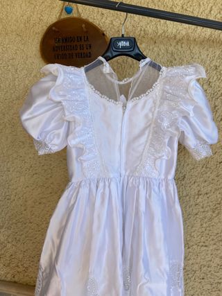 Vestido comunión niña blanco de buena calidad