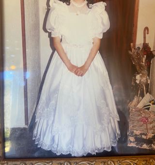Vestido comunión niña blanco de buena calidad