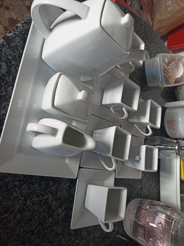 juego de café de cerámica sin estrenar