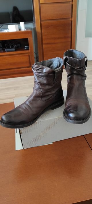 botines piel marrón como nuevos