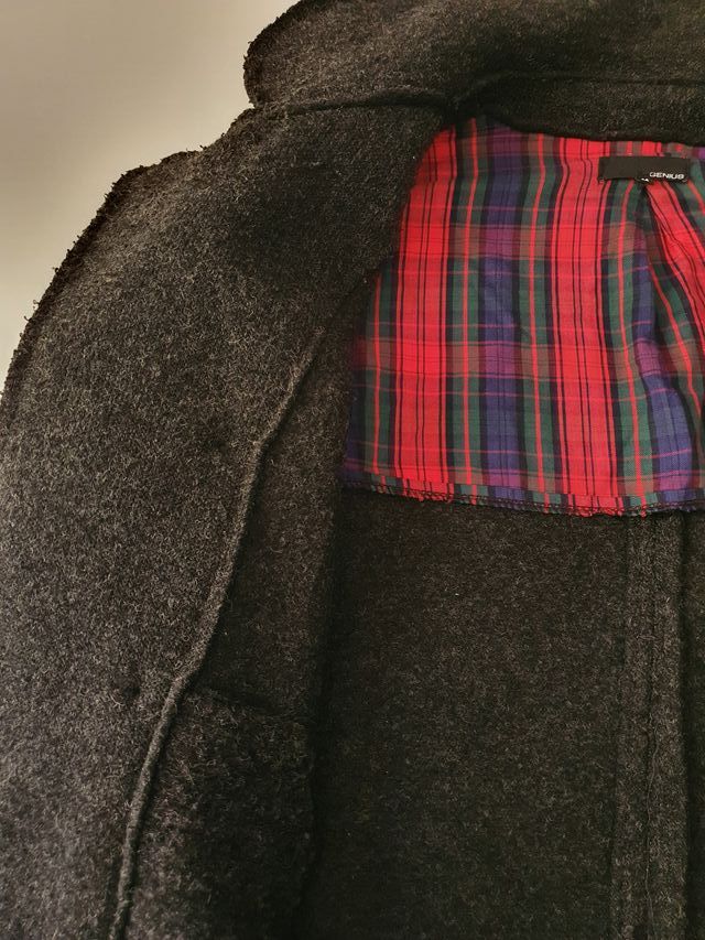 Abrigo de lana GENIUS, gris oscuro