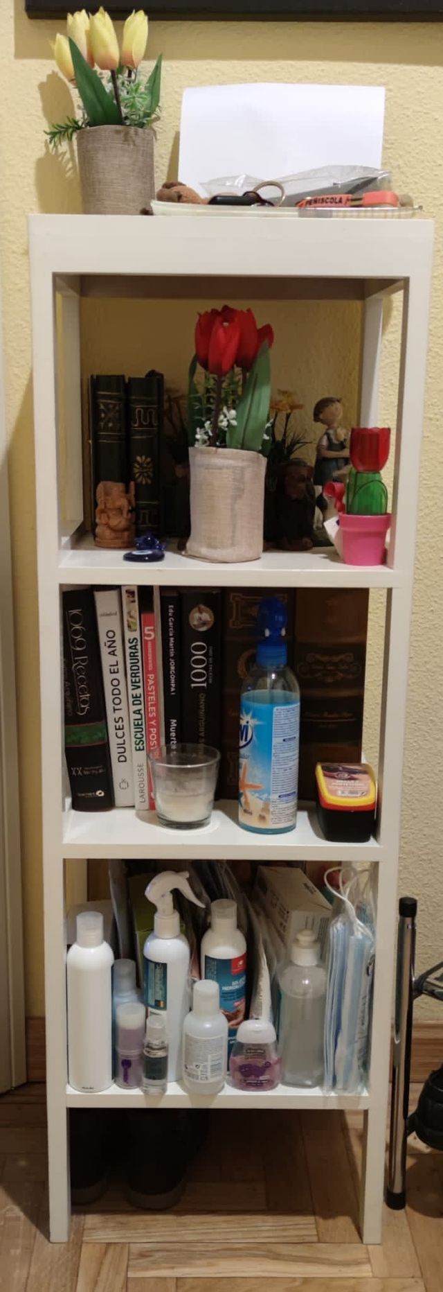 MÓDULO ESTANTES MADERA BLANCO