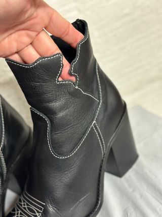 BOTÍN CAMPERO PIEL NEGRA TATER'S talla 38 NUEVO