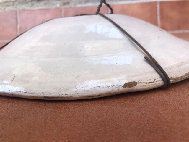 Lebrillo de cerámica catalana antiguo