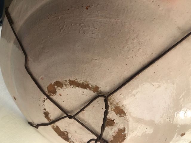 Lebrillo de cerámica catalana antiguo