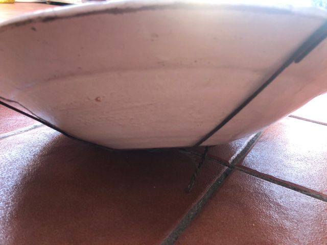 Lebrillo de cerámica catalana antiguo