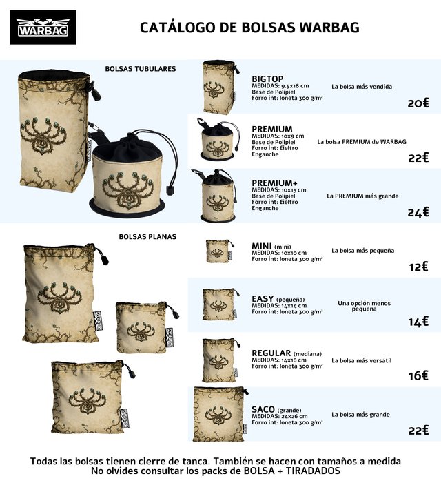 Bolsa y tiradados Silvanos - Más modelos disp.