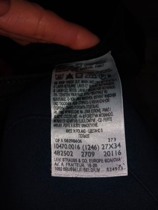Pantalones vaqueros negros Levi's 470 nuevos