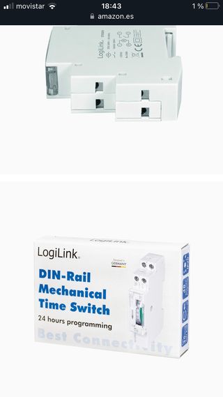 Temporizador mecánico Din-rail