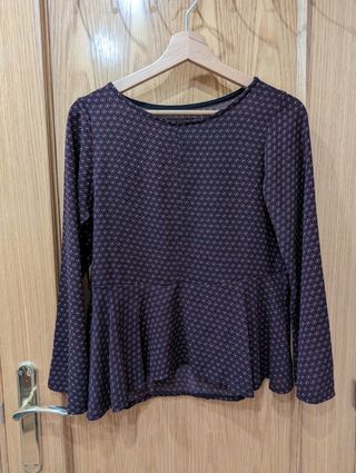 Camisa manga larga burdeos