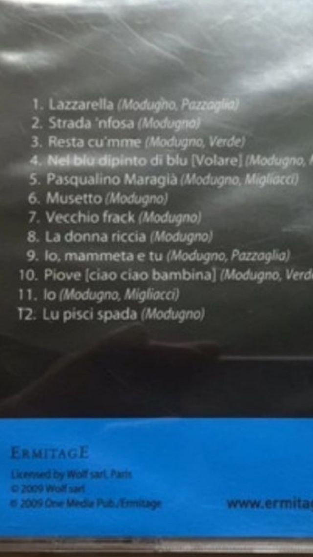 cd Domenico Modugno "Meravigioso"