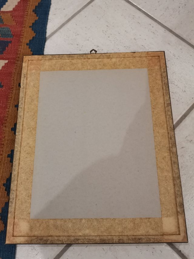 Quadro mezzo punto in lana con cornice