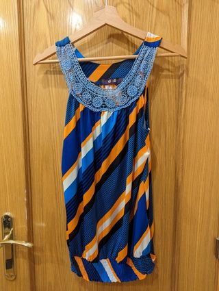 Camisa de tirantes azul