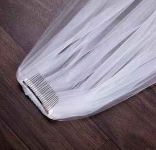 Velo de novia de 2 capas