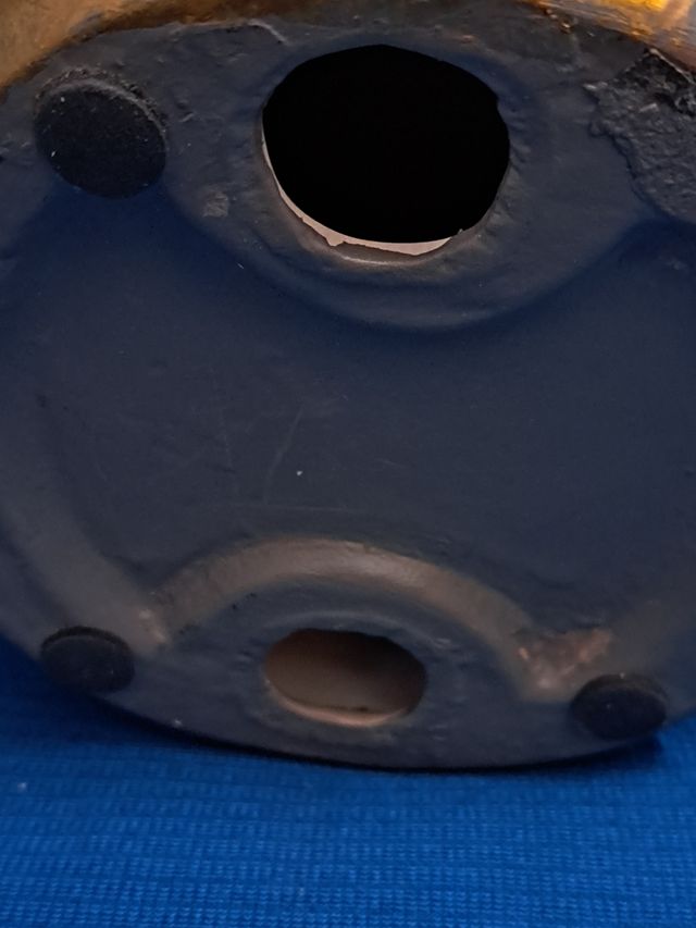 CABEZA DE BUDA CERÁMICA EN PAN DE ORO, 25 CM ALTO