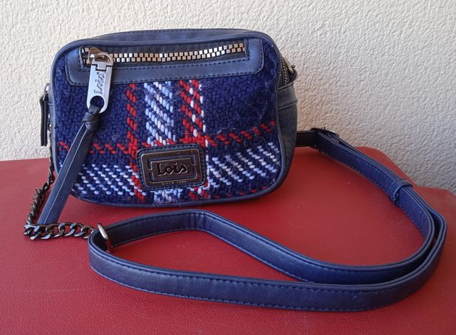 bolso, bandolera, azul Lois