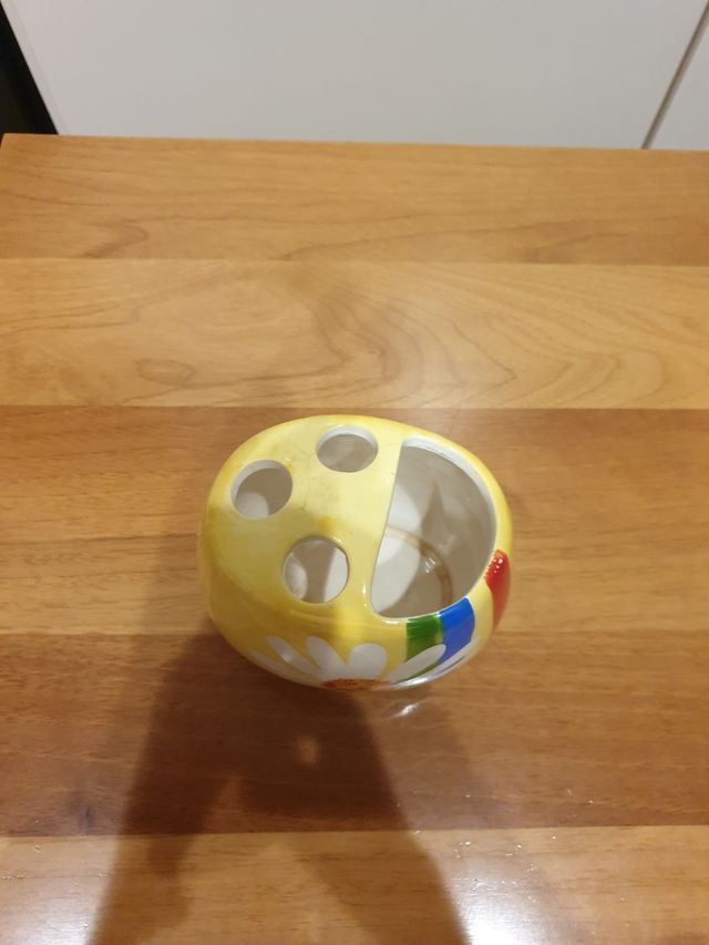 Porta spazzolino da denti dentifricio in ceramica