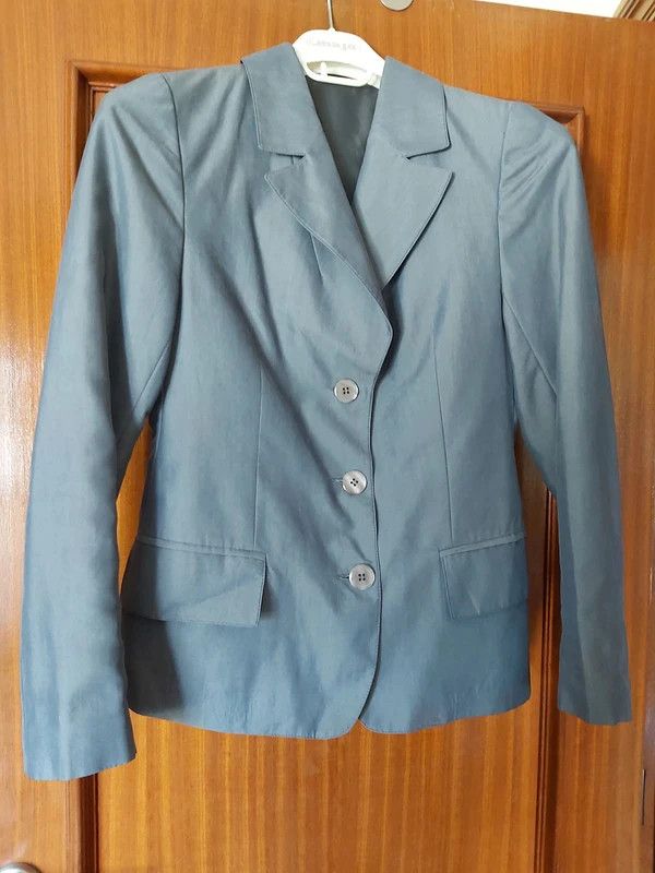 Casaco/Blazer fino azul sedoso,40, La Cittá