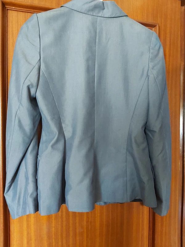 Casaco/Blazer fino azul sedoso,40, La Cittá