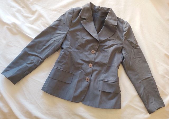 Casaco/Blazer fino azul sedoso,40, La Cittá