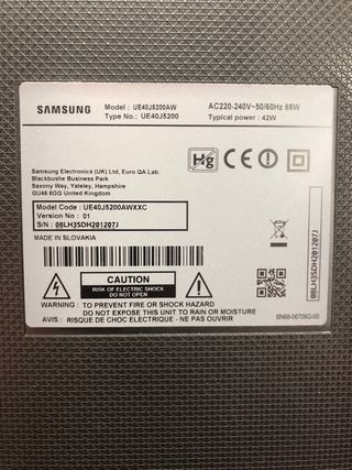 Módulo alimentación Samsung 40" led 