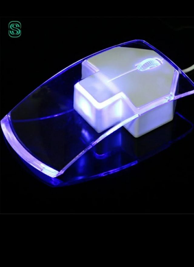 RATON PC CON LUZ AZUL