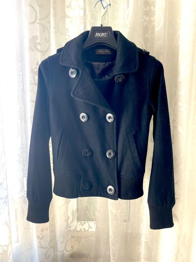 CAZADORA DE PAÑO NEGRA