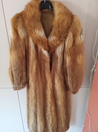 abrigo de zorro talla como L o XL 
