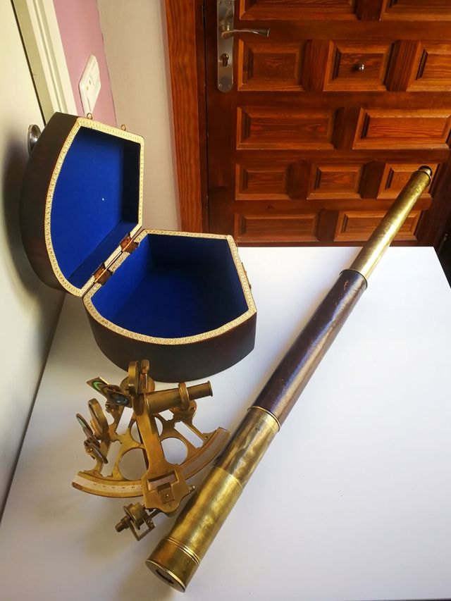 Antiguo Catalejo Naval Inglés del s. XIX. GRANDE.