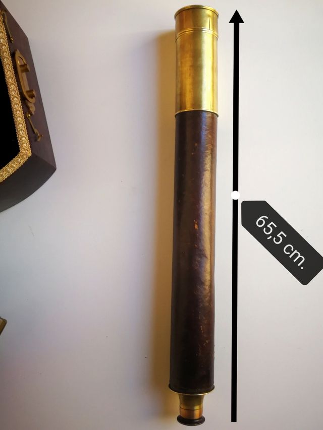 Antiguo Catalejo Naval Inglés del s. XIX. GRANDE.