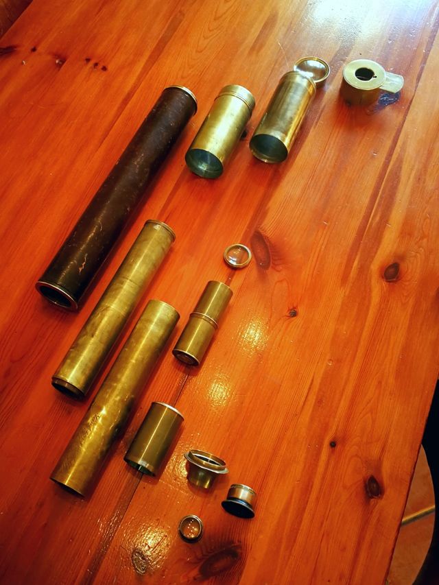 Antiguo Catalejo Naval Inglés del s. XIX. GRANDE.