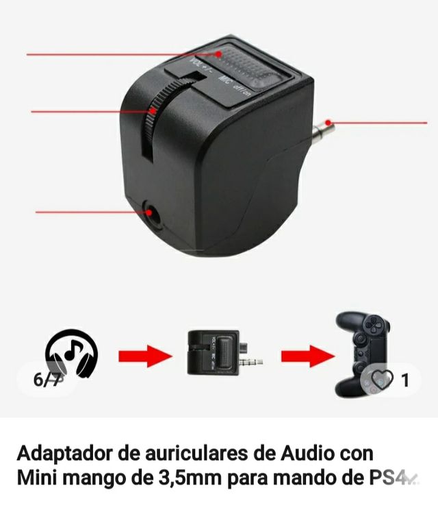 PS4 ADAPTADOR AURICULAR