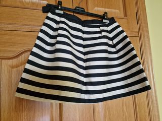 Falda lunares verde y blanco Zara