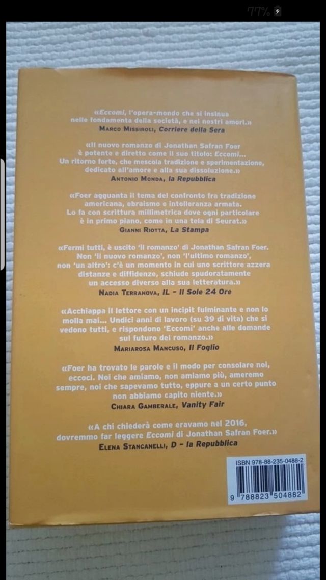 Libro  "Eccomi" di Jonathan Safran