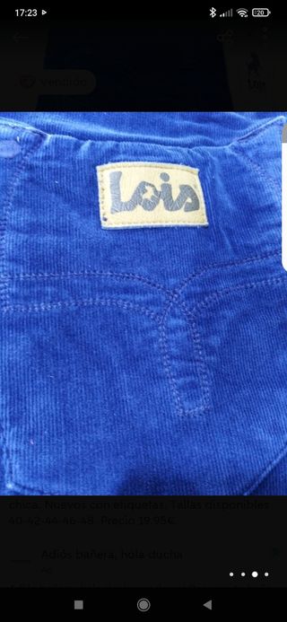 Pantalón de chica de pana Lois. 46 y 48.
