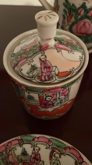 Juego cafe porcelana Macau con sello coleccion