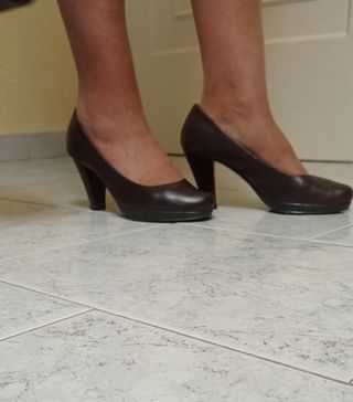 ZAPATOS DE PIEL MARRON DE ZENDRA BASIC