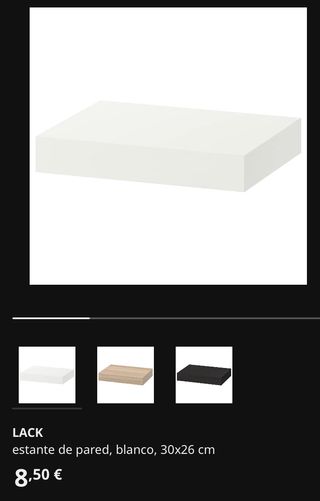 Estanteria de pared Lack, blanco, 30*26