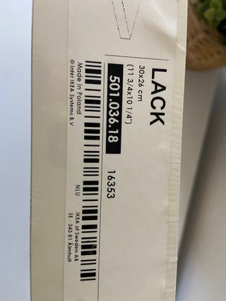 Estanteria de pared Lack, blanco, 30*26