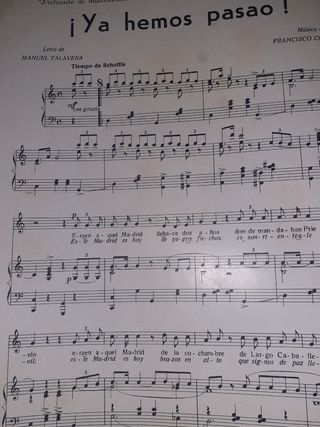 PARTITURA YA HEMOS PASAO(GUERRA CIVIL)