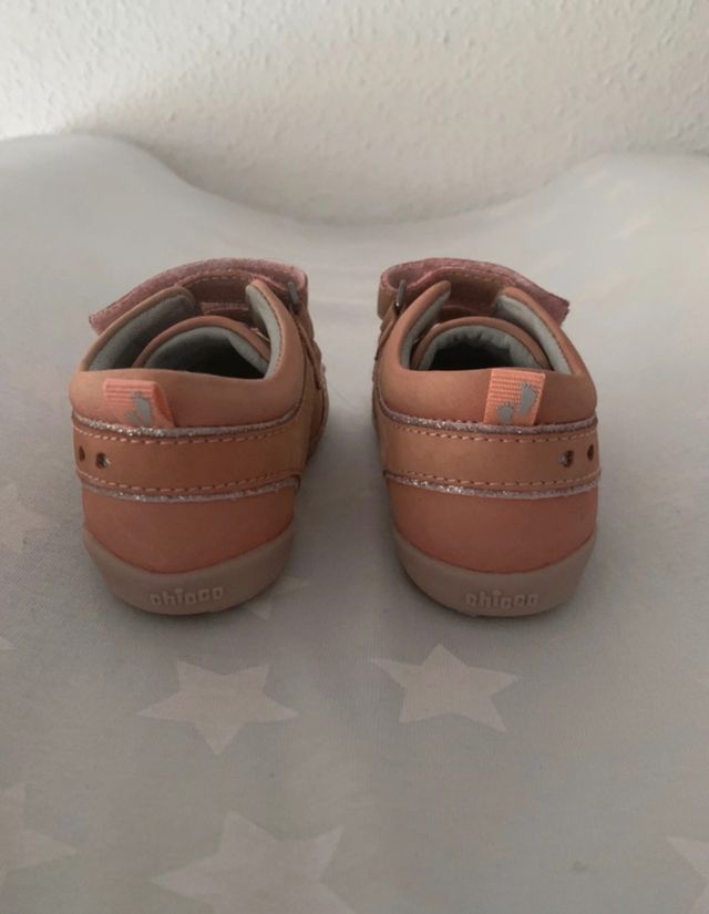 Botas piel rosas talla 20 Chicco