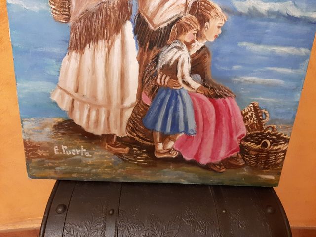 2 Cuadros pintados en lienzo