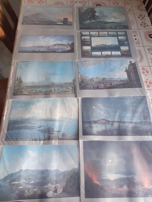 10 stampe di napoli vesuvio de il mattino