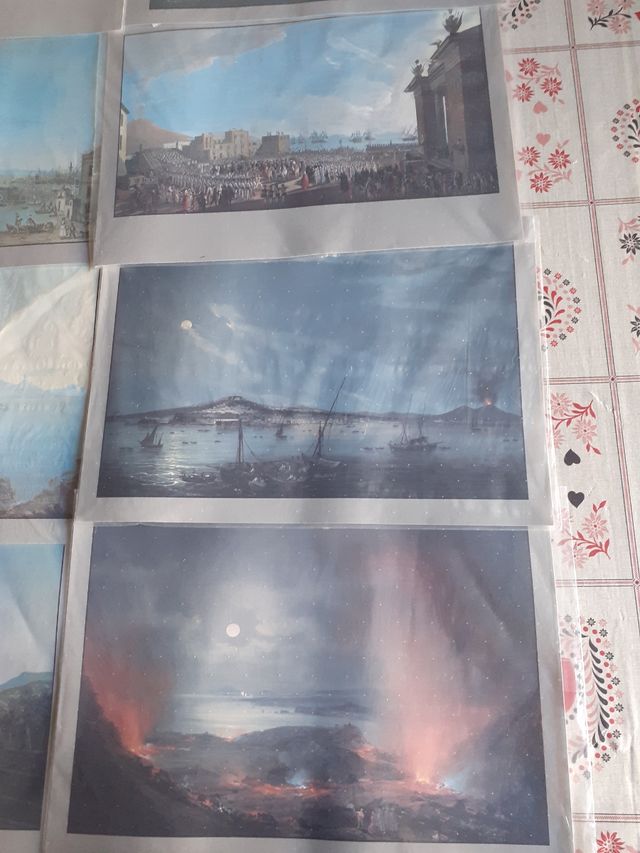 10 stampe di napoli vesuvio de il mattino