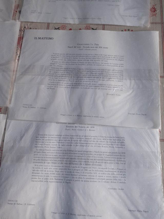 10 stampe di napoli vesuvio de il mattino