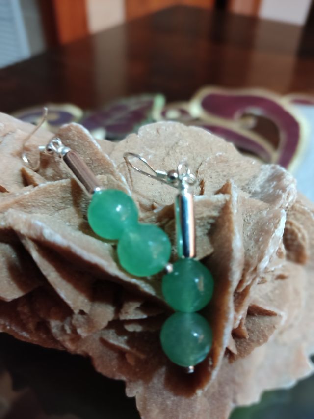 PENDIENTES JADE FACETADO EN PLATA LEY 925