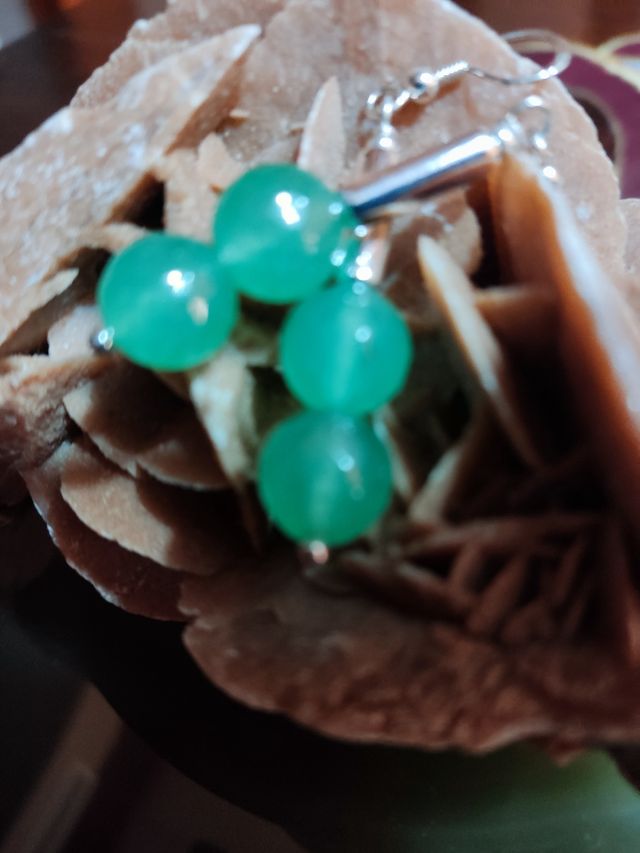 PENDIENTES JADE FACETADO EN PLATA LEY 925