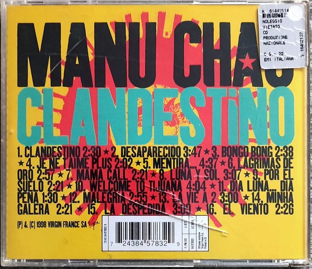 MANU CHAO "Clandestino" ©1998
