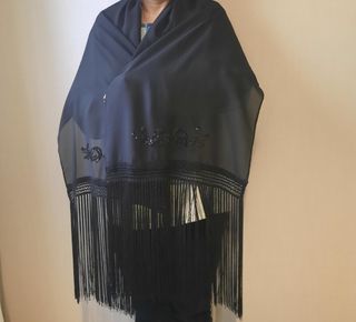 CHAL DE VESTIR LARGO CON LENTEJUELAS