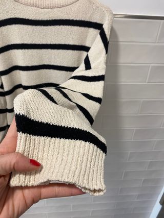 Jersey rayas blanco roto y negro. Pull&Bear M